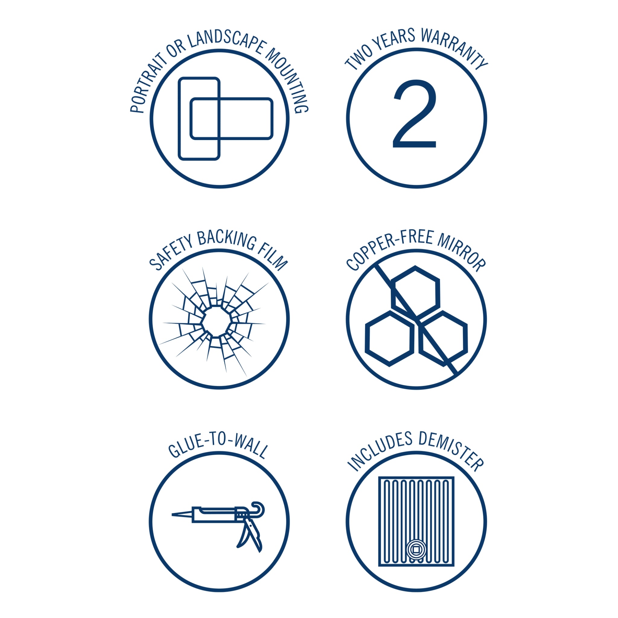 THERMOGROUP ABLAZE RECTANGLE 25MM BEVEL EDGE MIRROR WITH DEMISTER 600X750MM