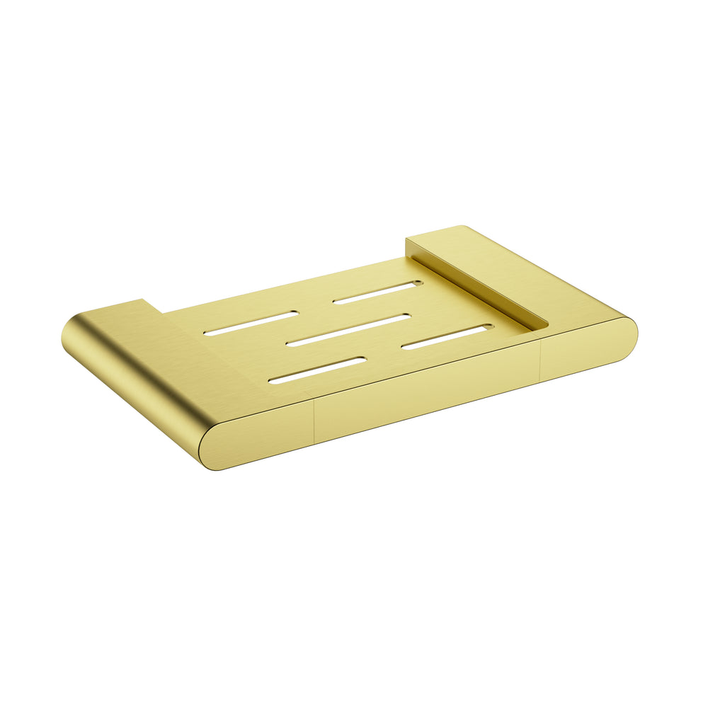 IKON CORA SOAP DISH METAL 206MM BRUSHED GOLD