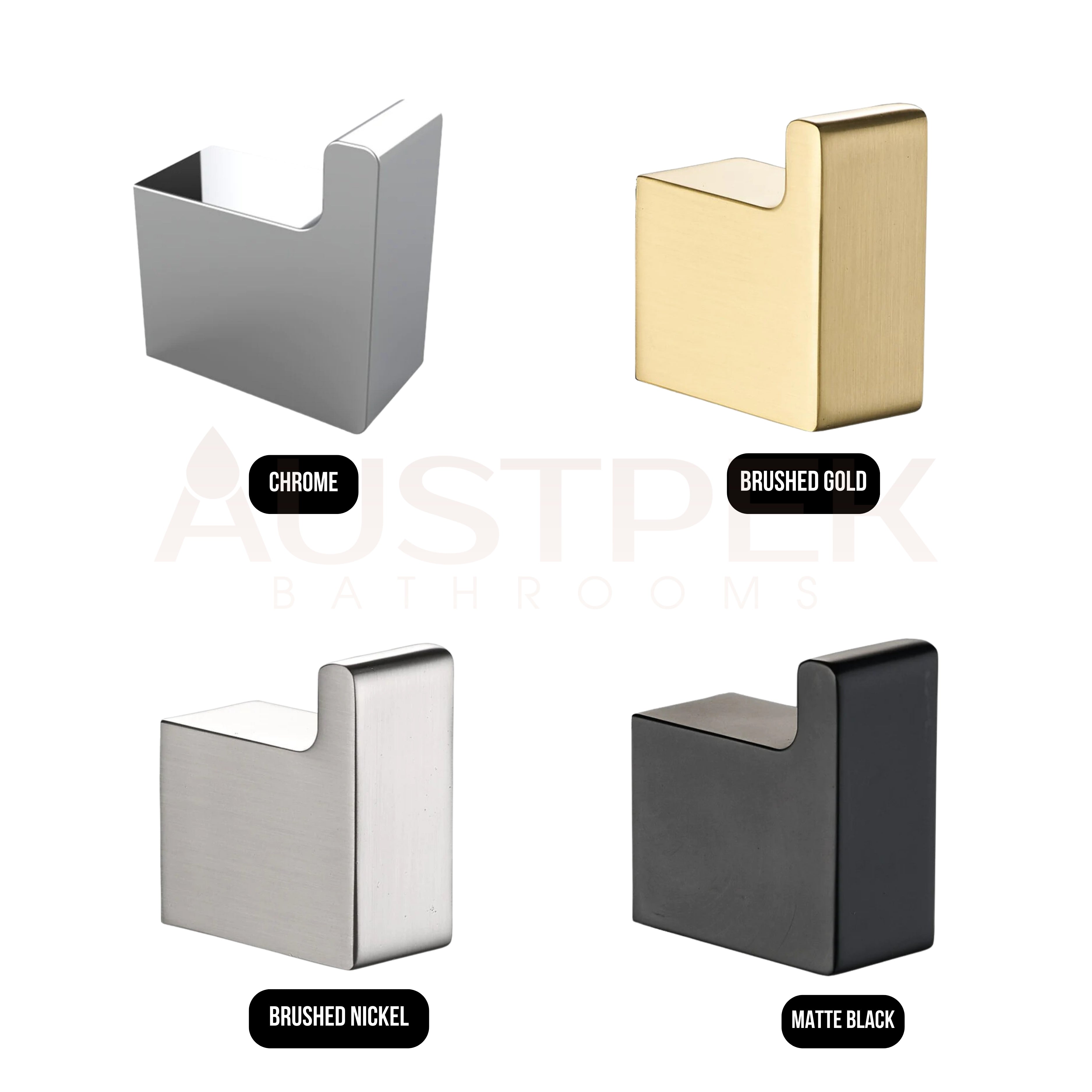 IKON CERAM ROBE HOOK BRUSHED GOLD 50MM