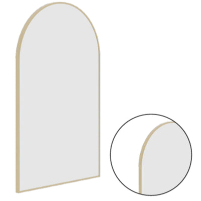 THERMOGROUP ABLAZE ARCH GOLD FRAMED MIRROR WITH DEMISTER 500X800MM