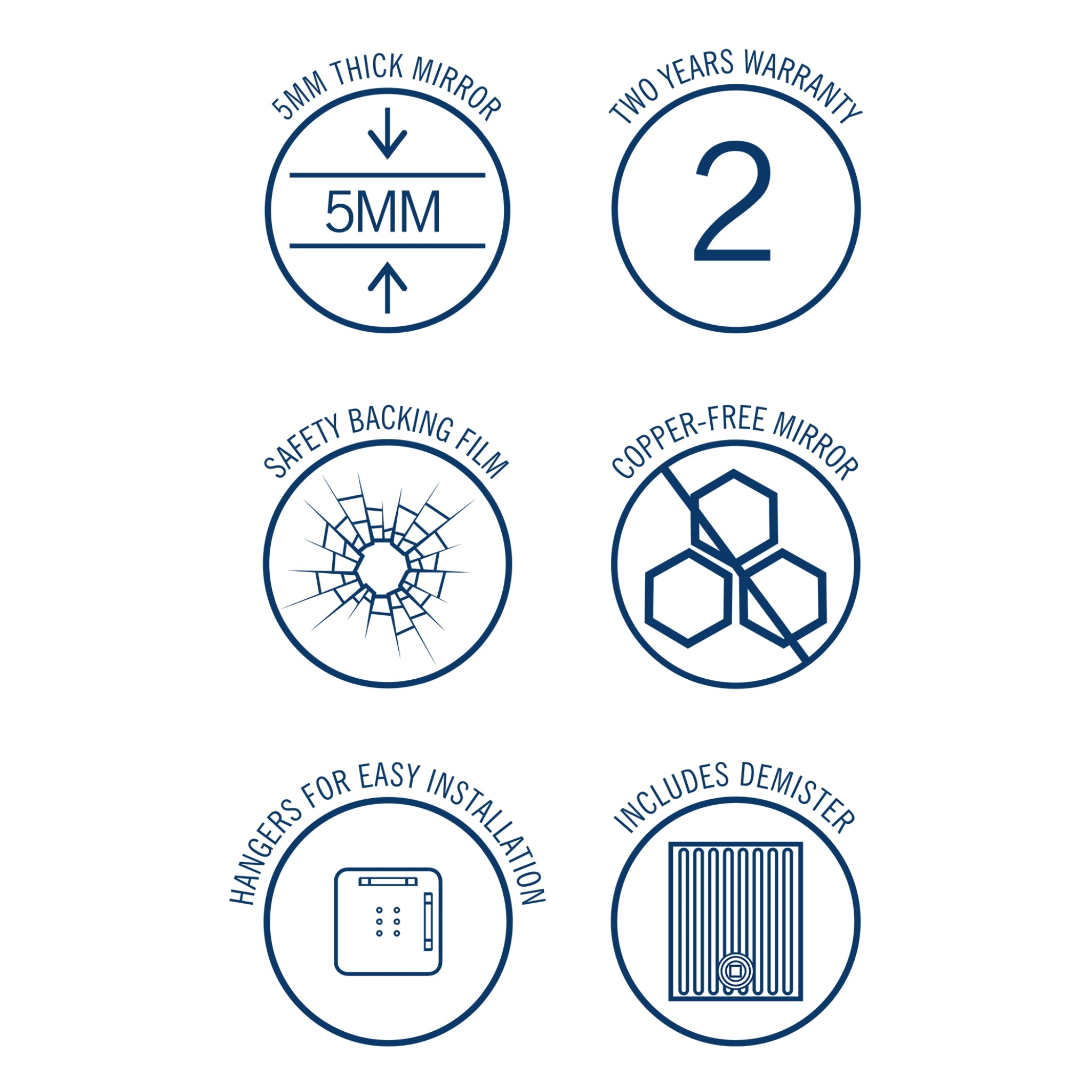 THERMOGROUP ABLAZE RECTANGLE 25MM BEVEL EDGE MIRROR WITH DEMISTER 900MM