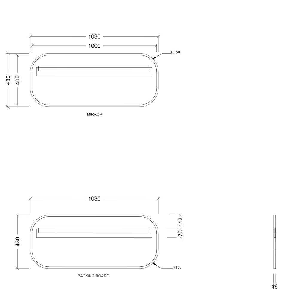 TIMBERLINE JAZZ ARCH FRAME CUSTOM MIRROR (ALL SIZING)