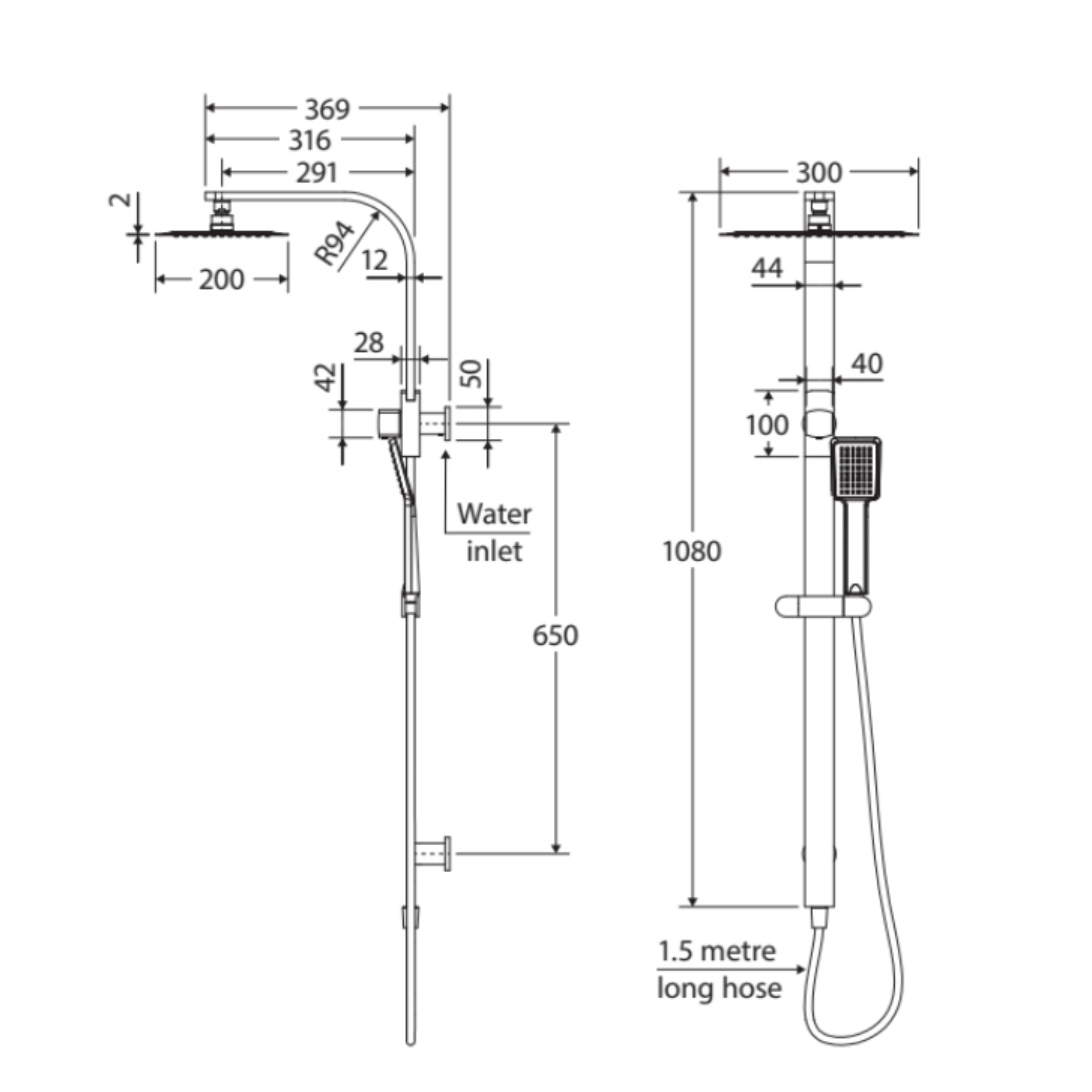 FIENZA KOKO TWIN SHOWER CHROME