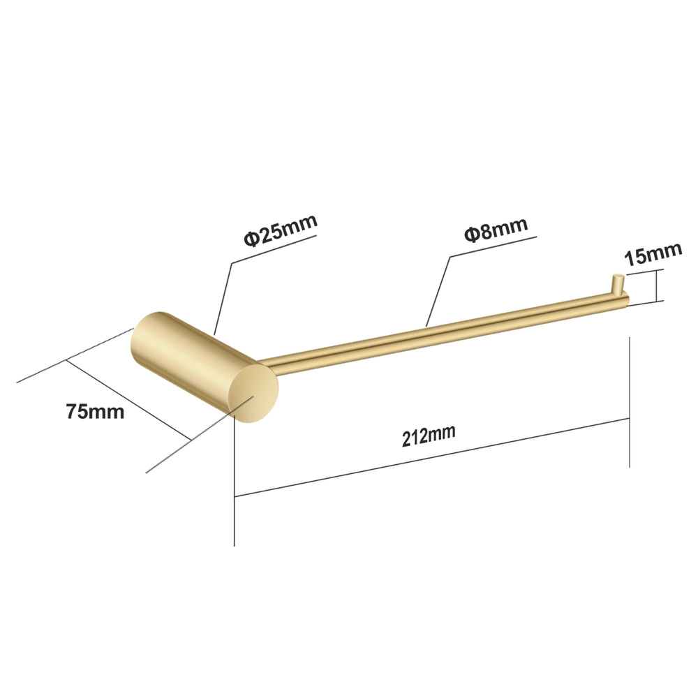 AQUAPERLA HAND TOWEL BRUSHED BRASS 212MM