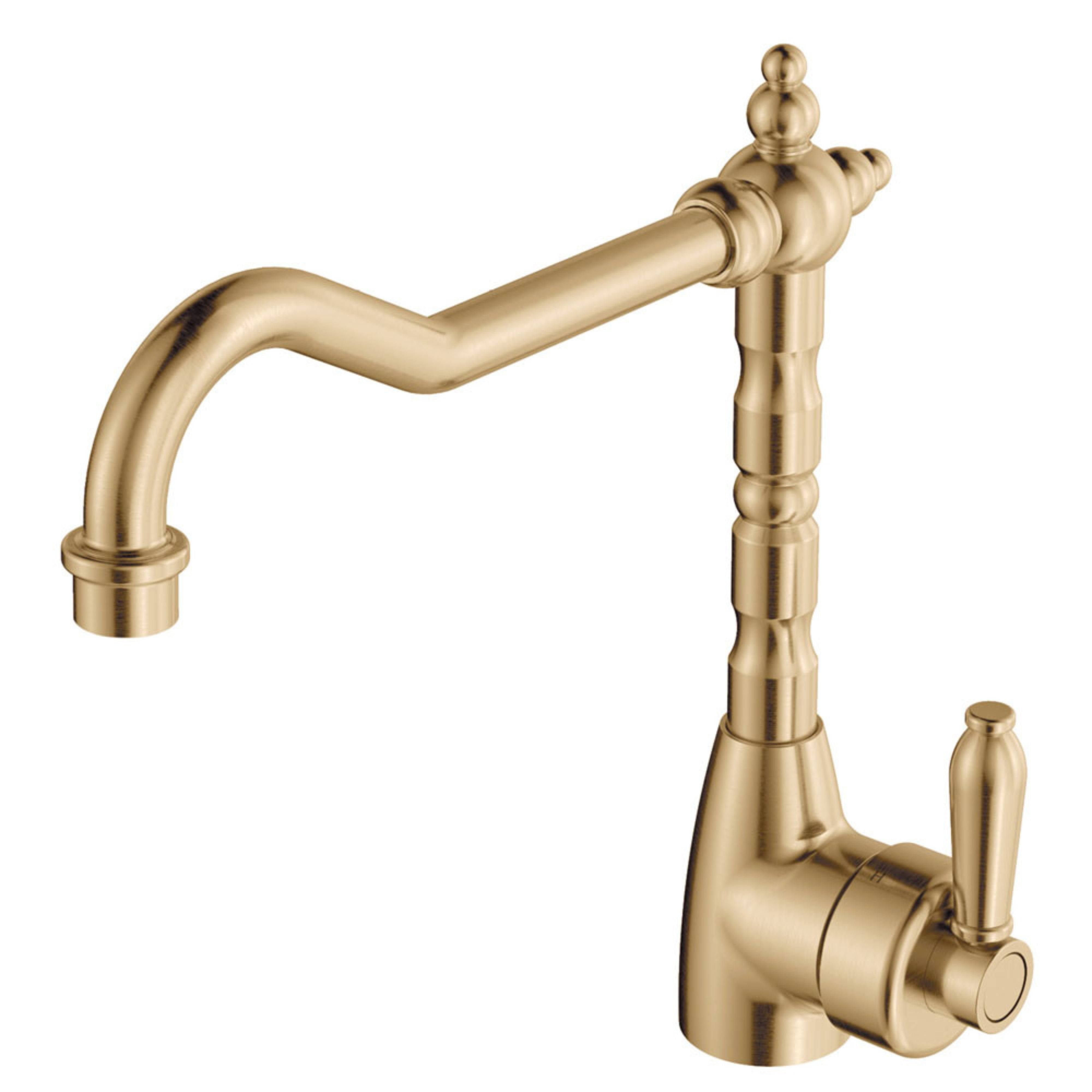 FIENZA ELEANOR SHEPHERDS CROOK SINK MIXER 283MM URBAN BRASS
