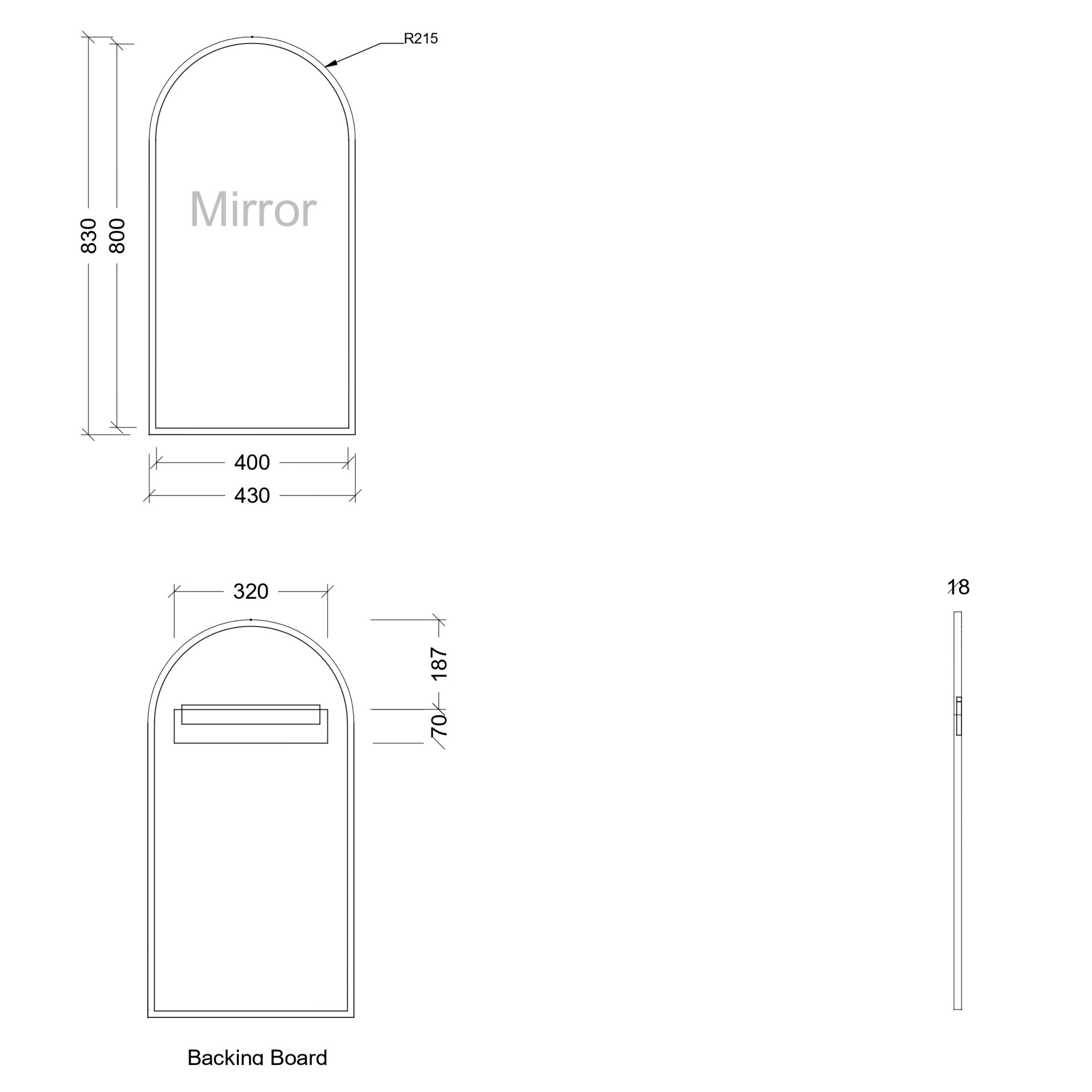 TIMBERLINE CHURCH FRAMED CUSTOM MIRROR (ALL SIZING)