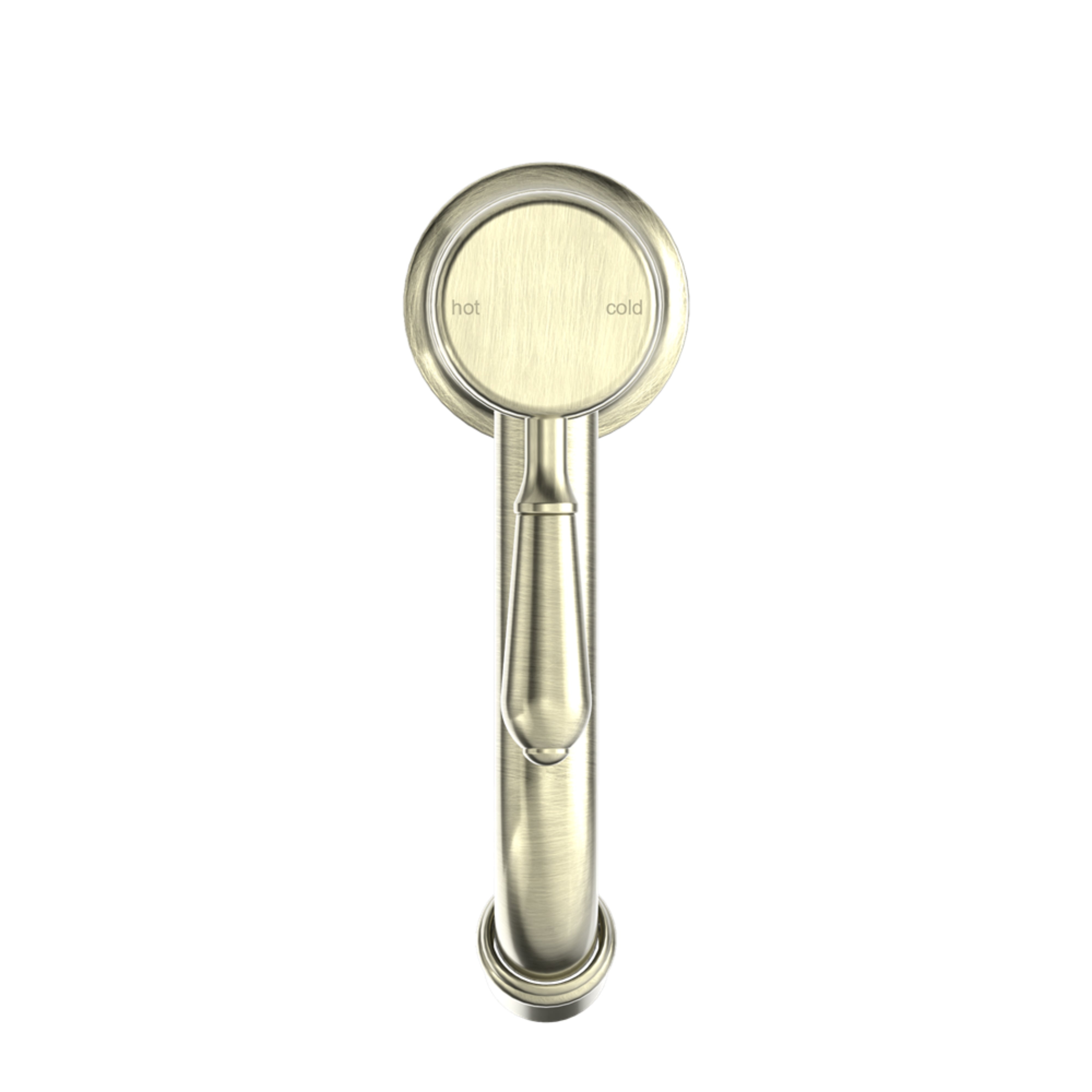 NERO YORK STRAIGHT BASIN MIXER WITH METAL LEVER 170MM AGED BRASS