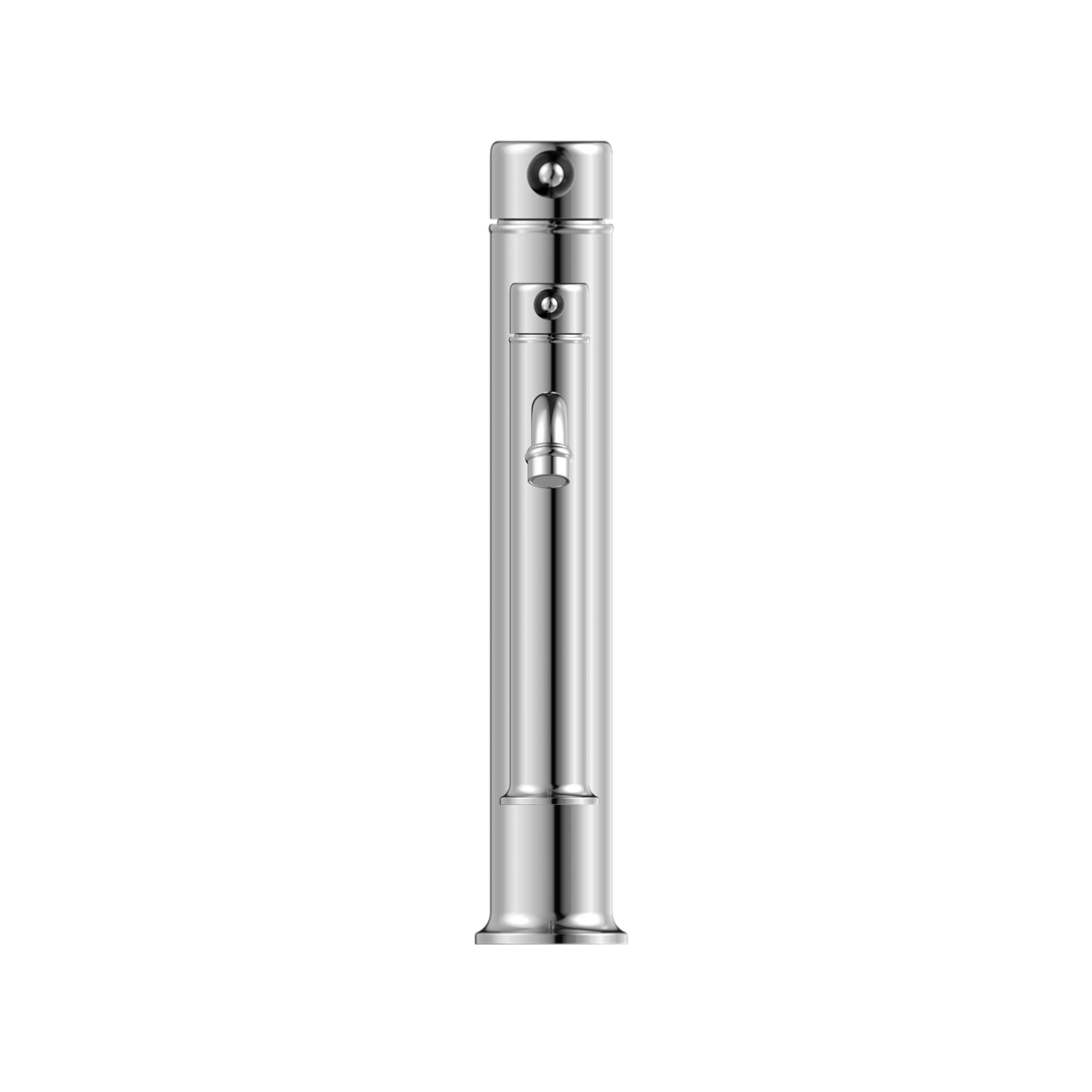 NERO YORK LEAD FREE TALL BASIN MIXER WITH BLACK PORCELAIN LEVER 290MM CHROME