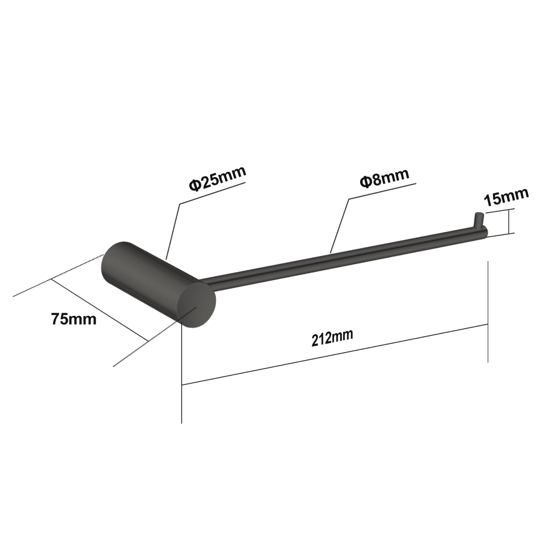 NORICO HAND TOWEL GUNMETAL 212MM