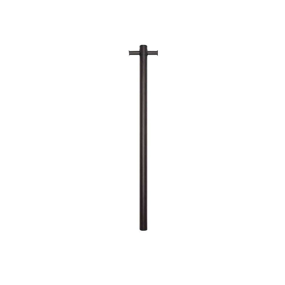 THERMOGROUP ROUND NON-HEATED VERTICAL SINGLE TOWEL RAIL MATTE BLACK 142MM