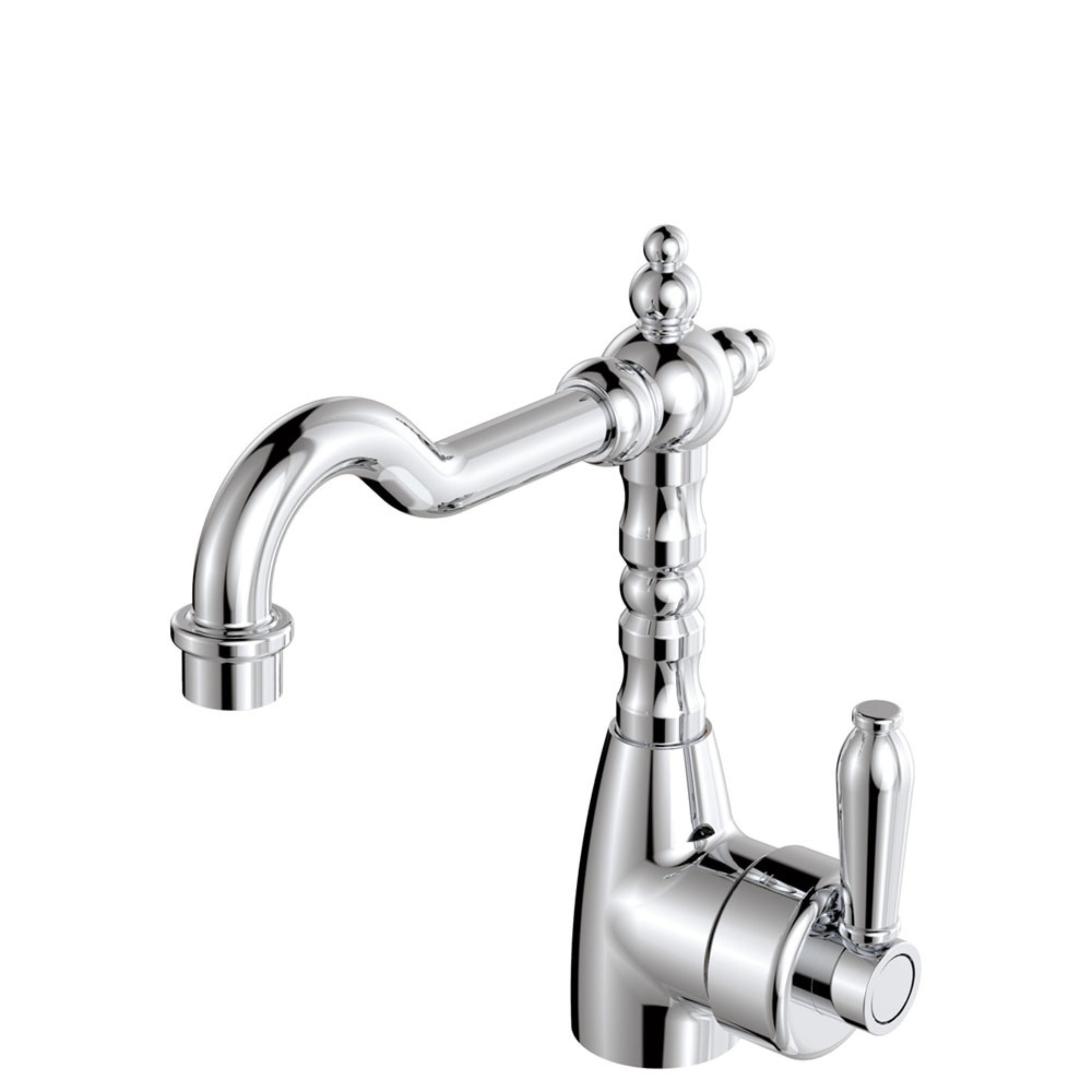 FIENZA ELEANOR SHEPHERDS CROOK BASIN MIXER 233MM CHROME
