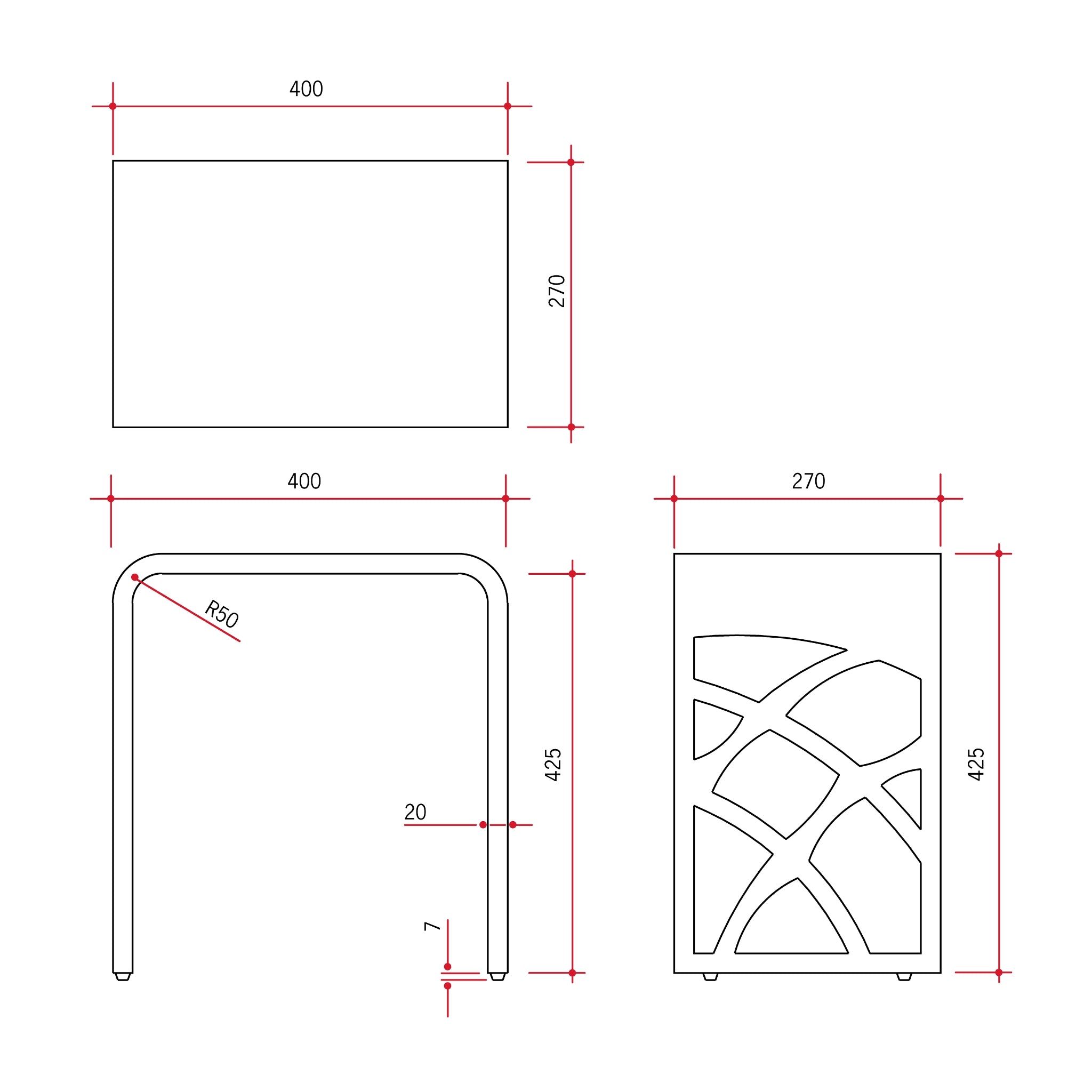 THERMOGROUP IVY SOLID SURFACE SHOWER STOOL 400MM WHITE