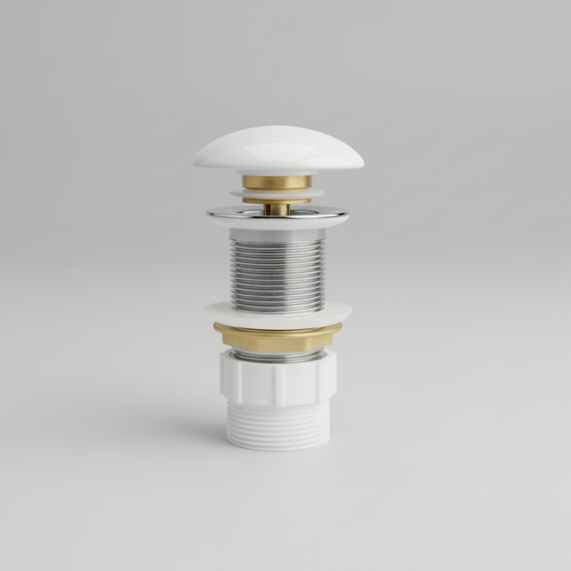 CLAYA MATTE WHITE POP-UP WASTE NON-OVERFLOW 32MM MATTE WHITE