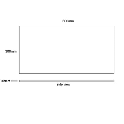 EVERSTONE MET ARCH TECH STEEL NATURAL 600X300MM RECTANGULAR TILE (PER BOX)
