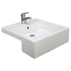 FIENZA RAK NOVA SEMI-RECESSED BASIN GLOSS WHITE 460MM