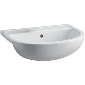 FIENZA RAK COMPACT SEMI-RECESSED BASIN GLOSS WHITE 550MM