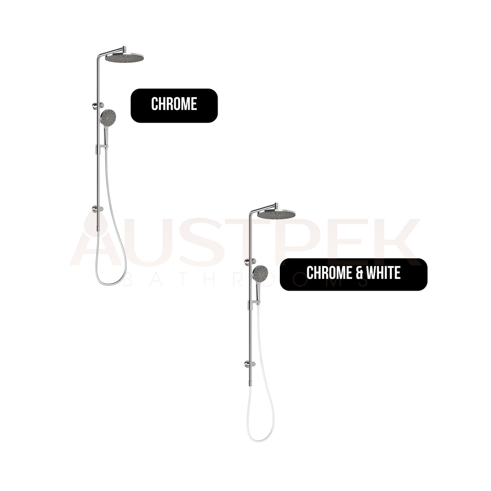 PHOENIX NX VIVE TWIN SHOWER CHROME AND WHITE