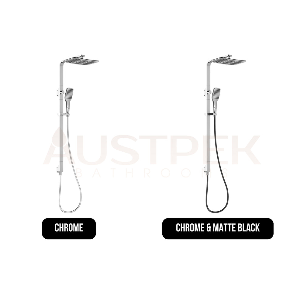 PHOENIX NX CAPE TWIN SHOWER CHROME AND MATTE BLACK