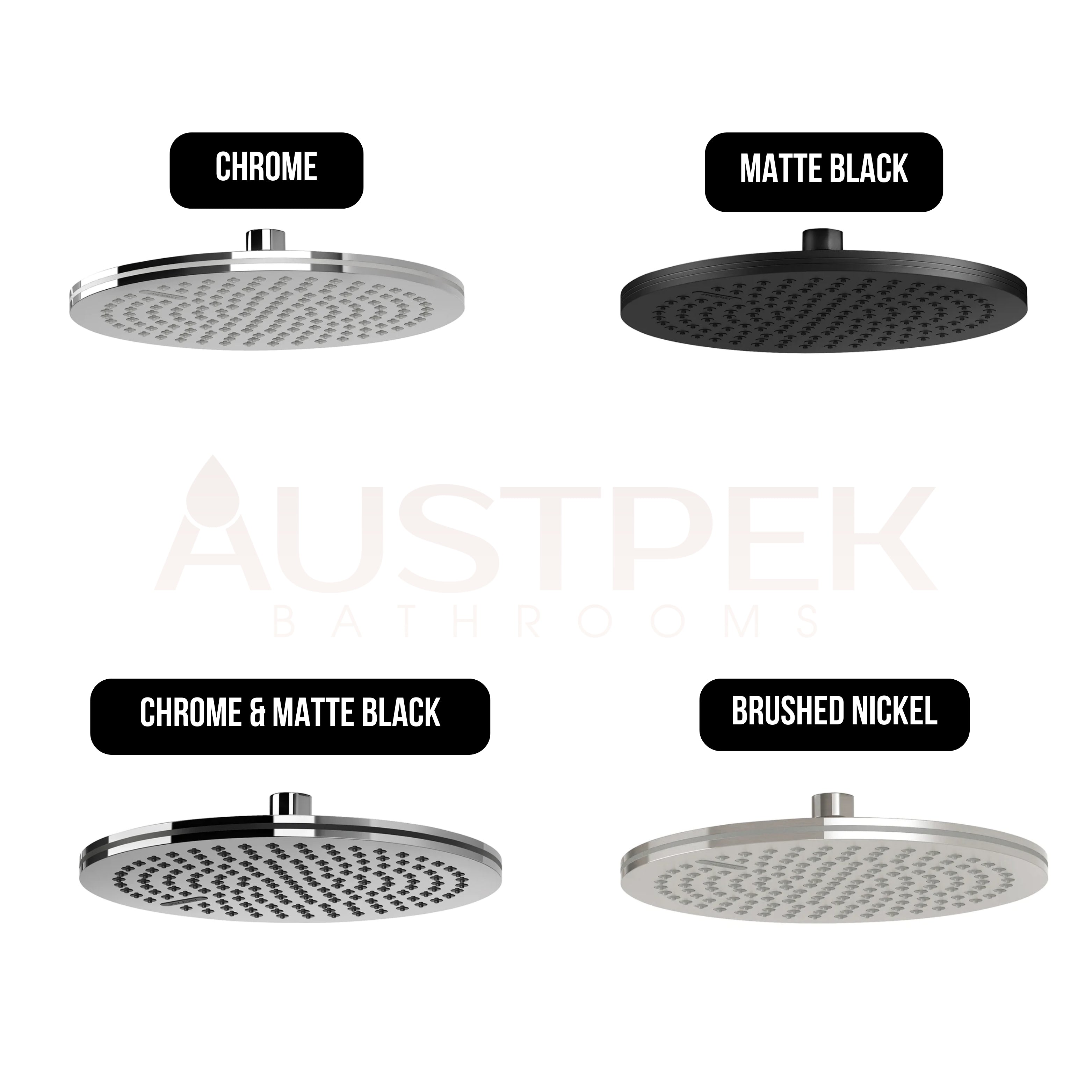 PHOENIX NX QUIL SHOWER ROSE 250MM MATTE BLACK