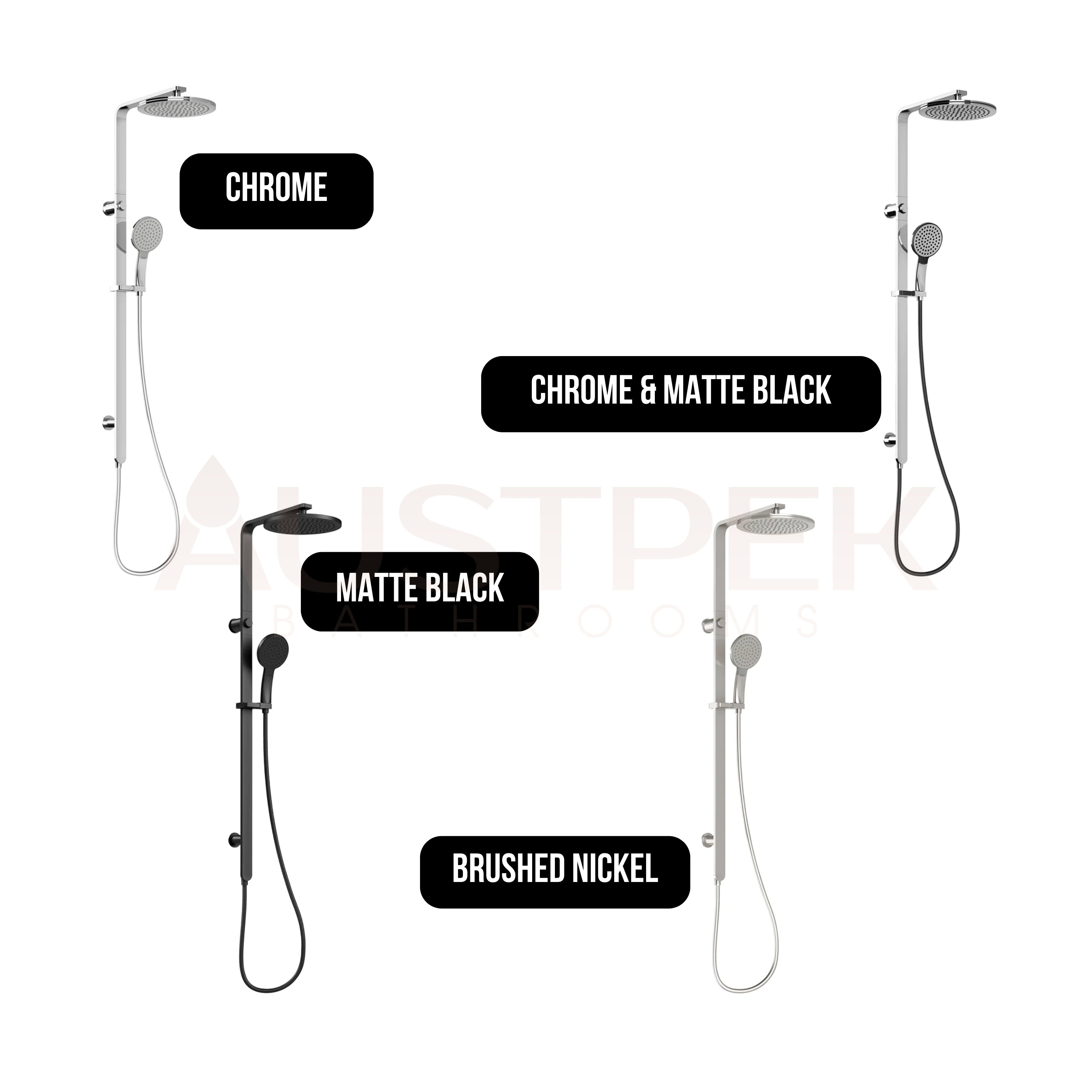 PHOENIX NX QUIL TWIN SHOWER MATTE BLACK