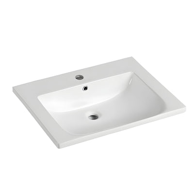POSEDION ELIVIA GLOSS WHITE SINGLE BOWL CERAMIC VANITY TOP (AVAILABLE IN 605MM, 755MM, 905MM AND 1205MM)