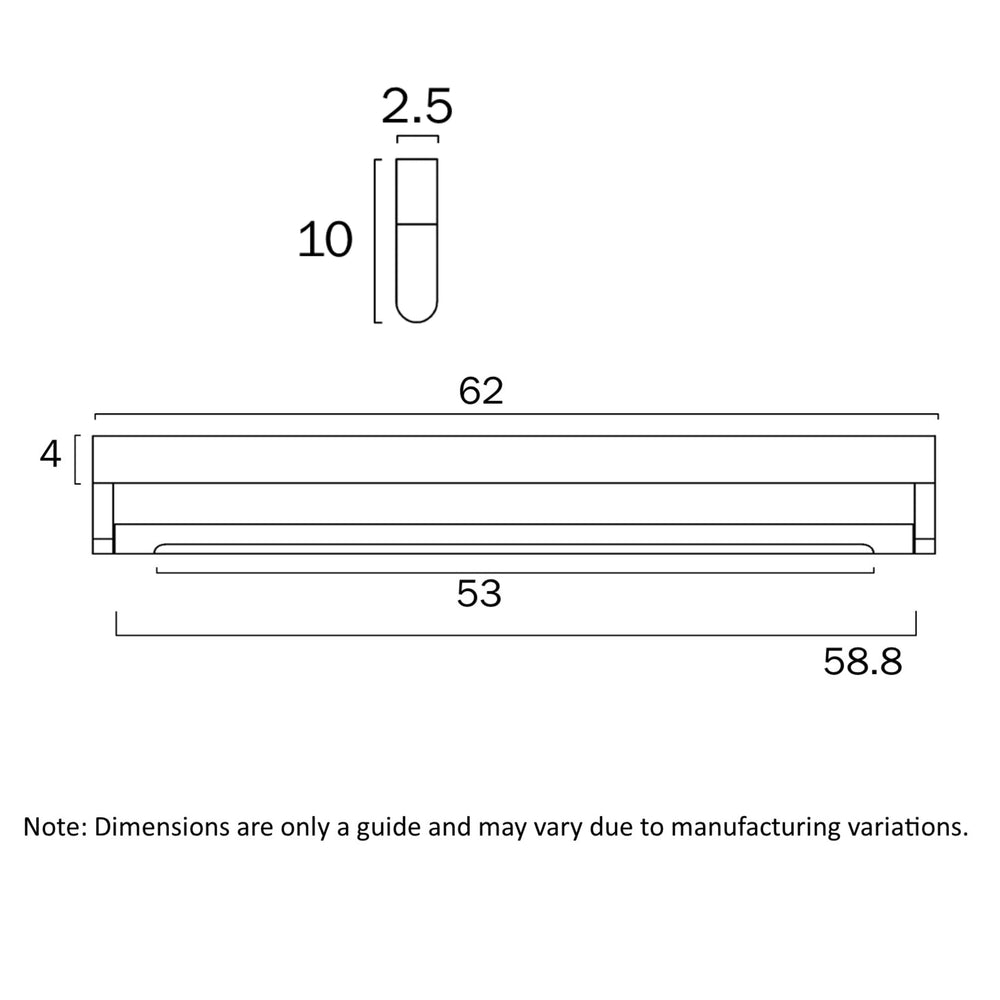 TELBIX ARVIN VANITY LED WALL LIGHT BLACK 620MM
