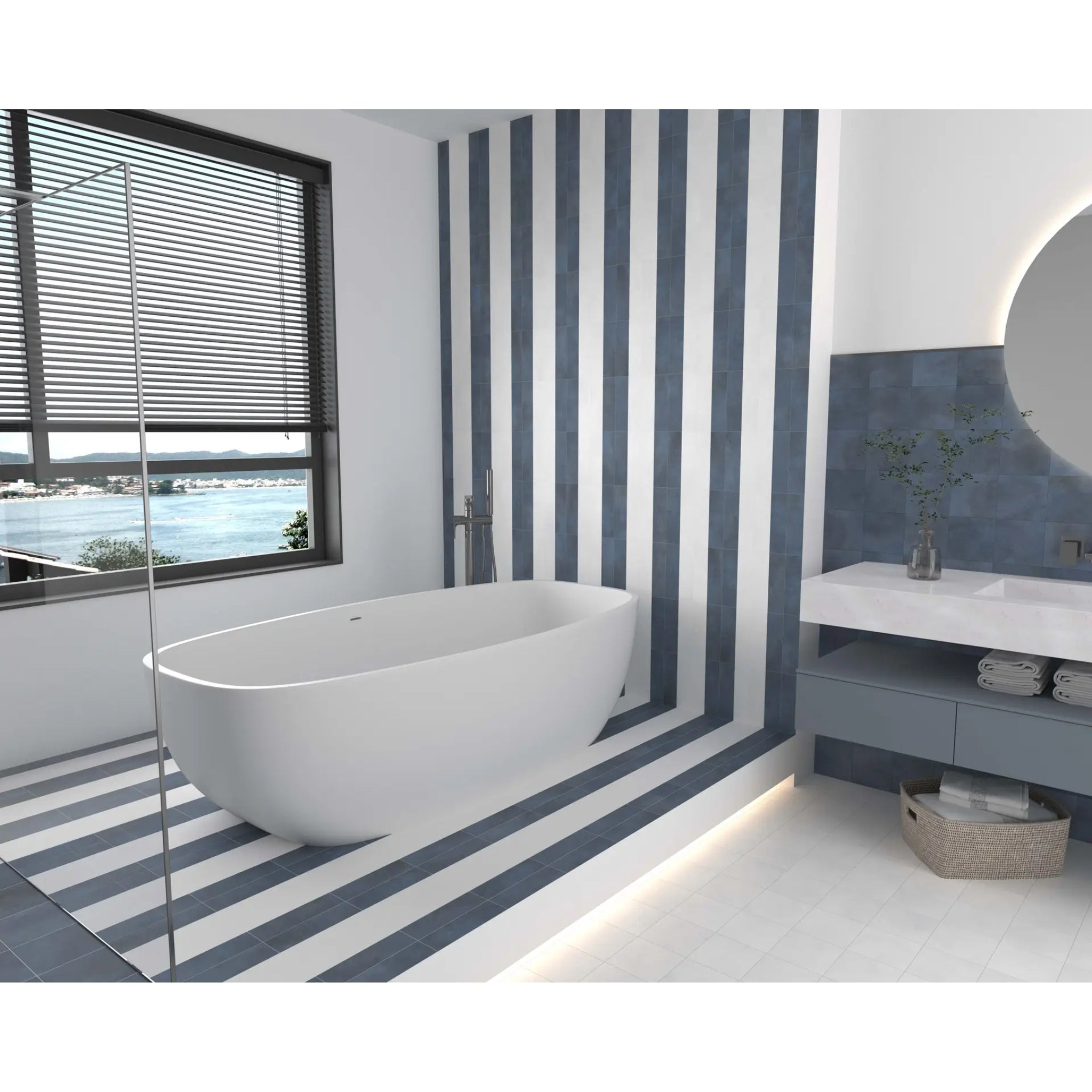 ELITE IMPORTERS GREENLAND FROST MATTE 64X223MM RECTANGLE TILE (PER BOX)