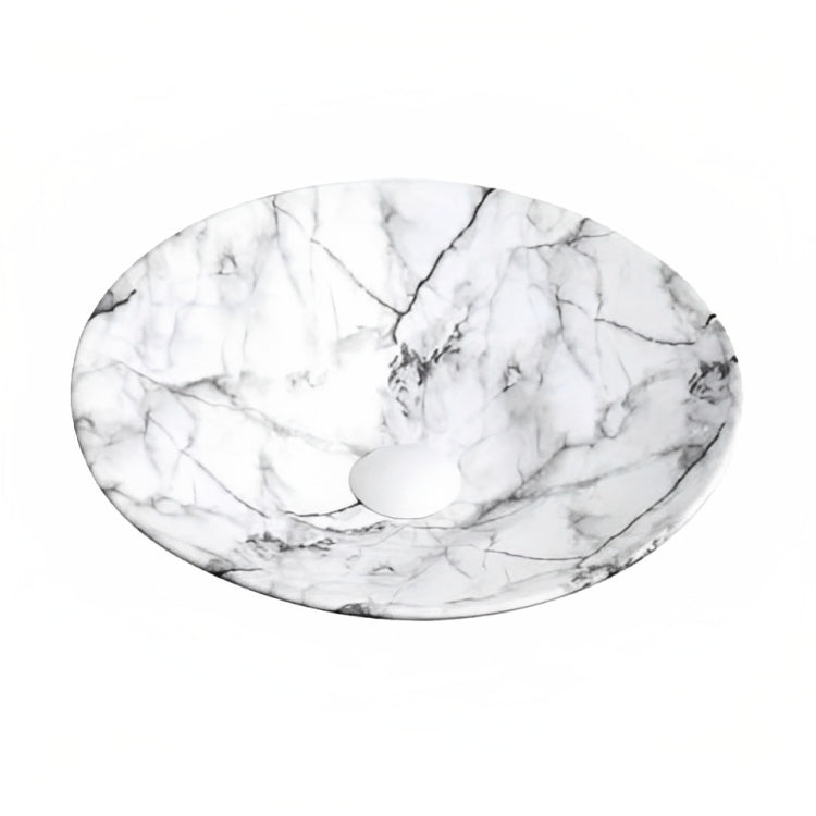 INSPIRE SEMI INSERT CERAMIC BASIN MATTE CARRARA 410MM