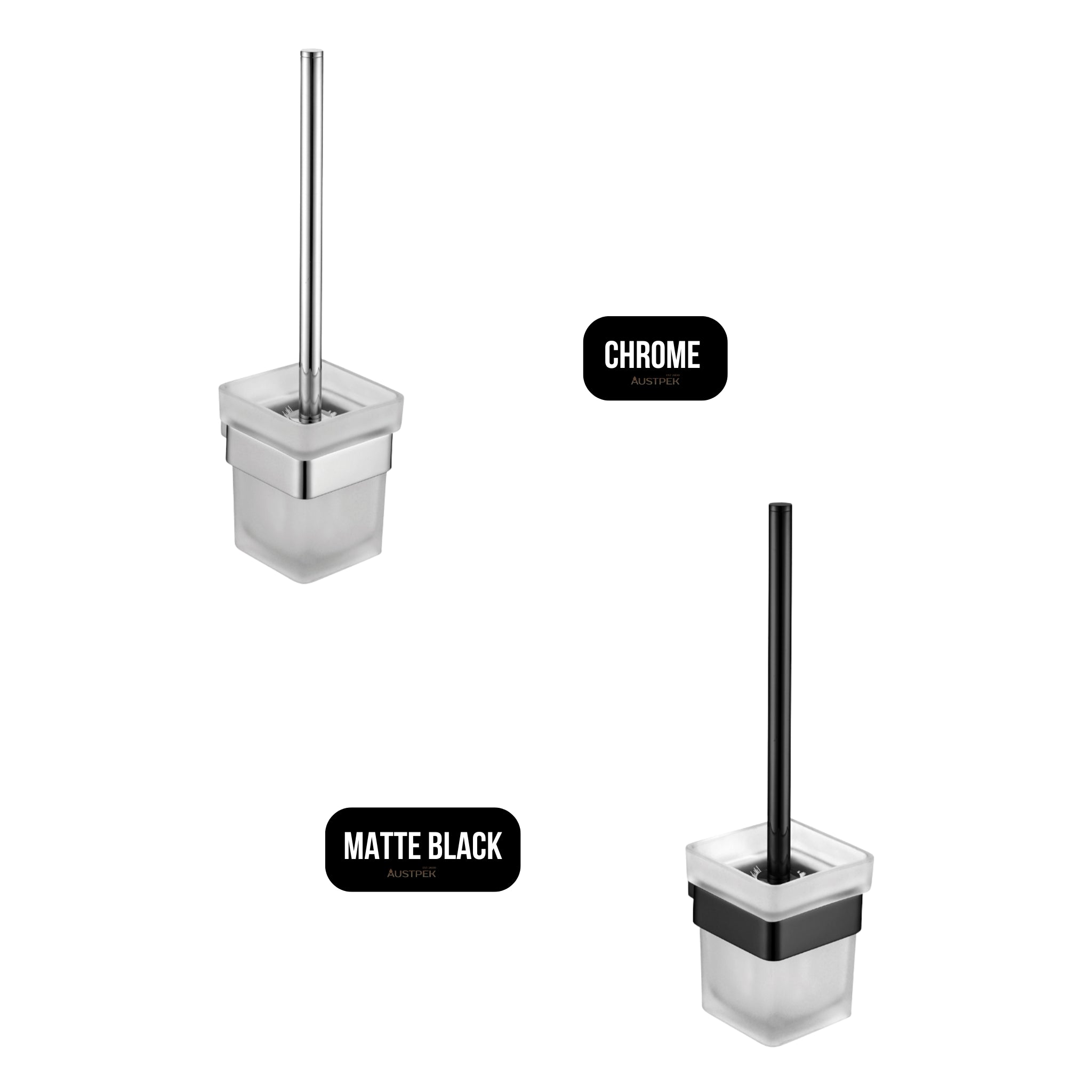 IKON ROSA TOILET BRUSH HOLDER 400MM MATTE BLACK