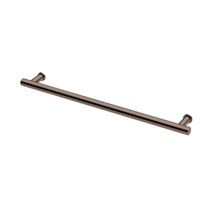PHOENIX ROUND SINGLE HEATED TOWEL RAIL 800MM BRUSHED BRONZE