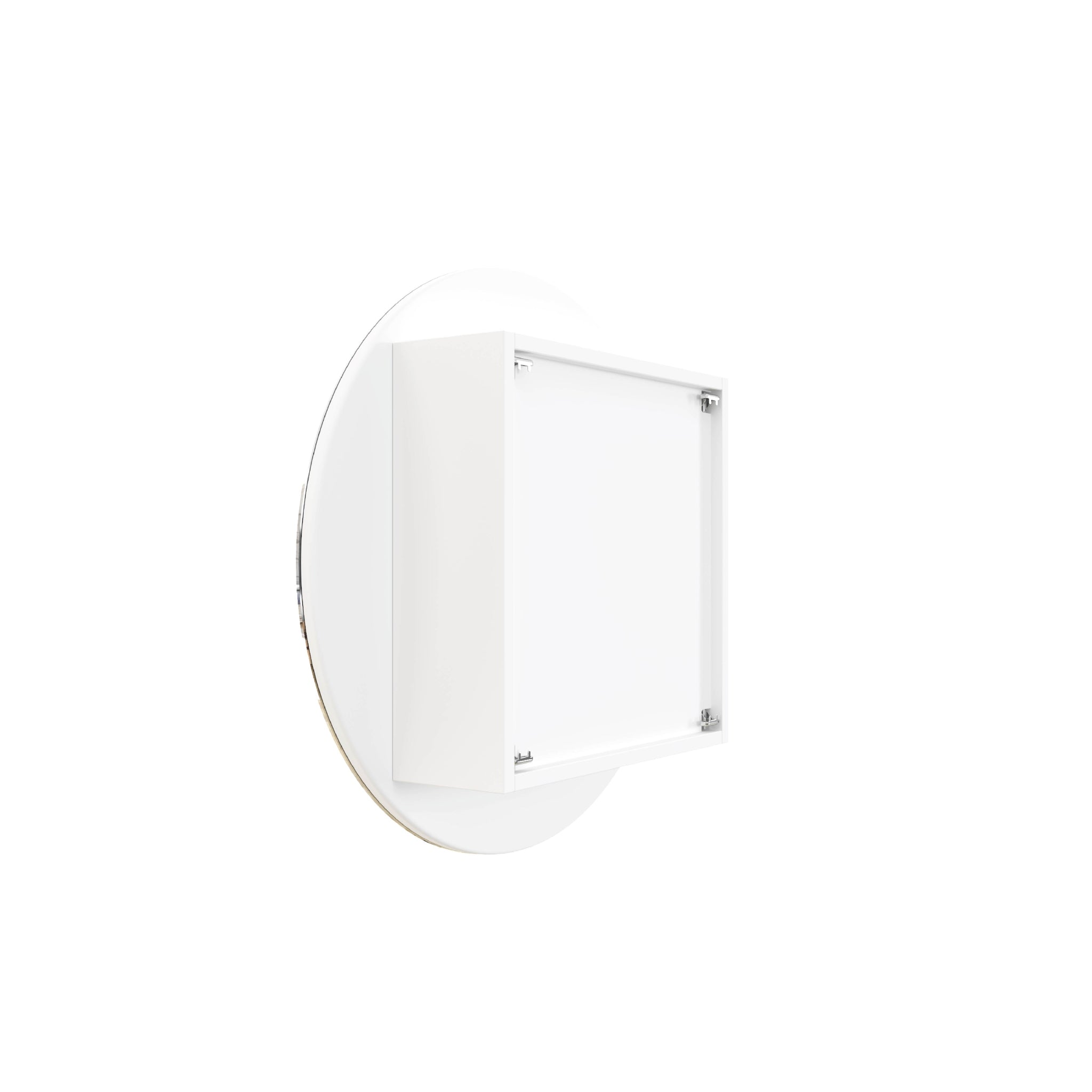 THERMOGROUP ABLAZE ROUND MIRROR CABINET WHITE 600MM