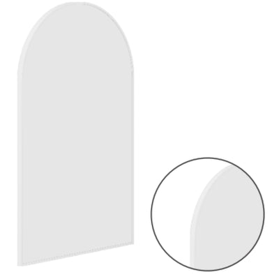 THERMOGROUP ABLAZE ARCH WHITE FRAMED MIRROR WITH DEMISTER 500X800MM