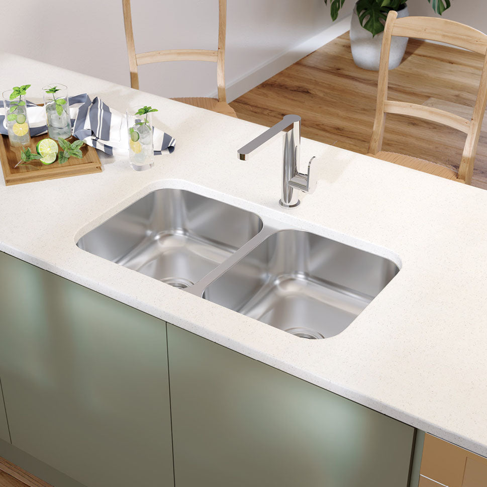 FIENZA TIVA DOUBLE BOWL KITCHEN SINK STAINLESS STEEL 785MM
