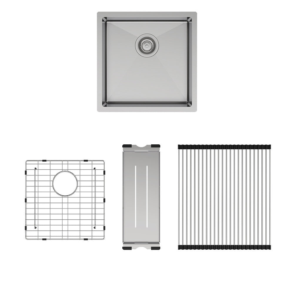 FIENZA HANA SINGLE BOWL KITCHEN SINK KIT STAINLESS STEEL 450MM