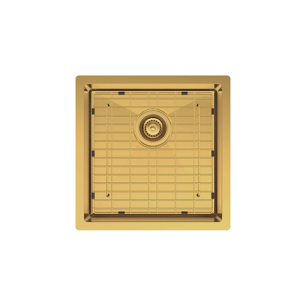 FIENZA HANA SINGLE BOWL KITCHEN SINK PVD RUGGED BRASS 450MM