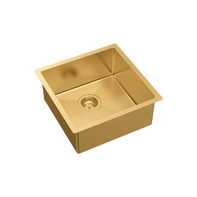 FIENZA HANA SINGLE BOWL KITCHEN SINK PVD RUGGED BRASS 450MM