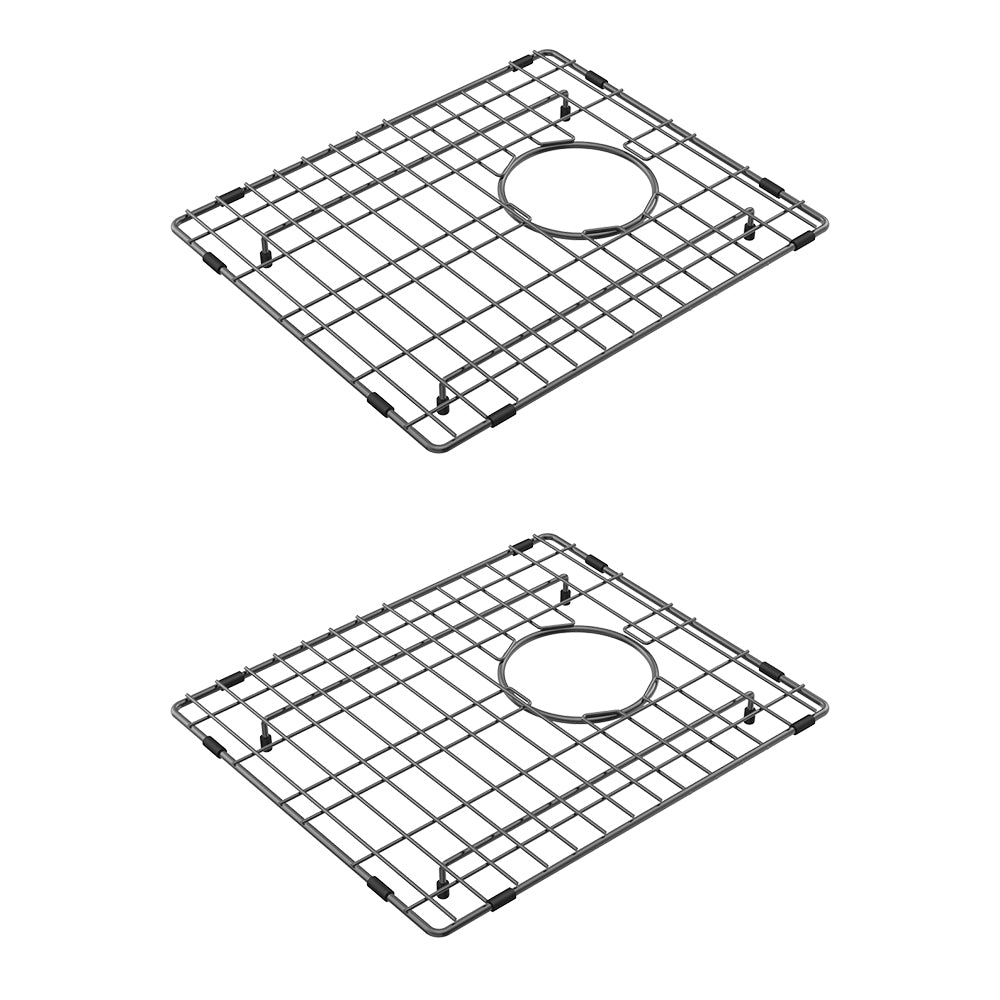 FIENZA HANA DOUBLE BOWL KITCHEN SINK KIT PVD CARBON METAL 760MM
