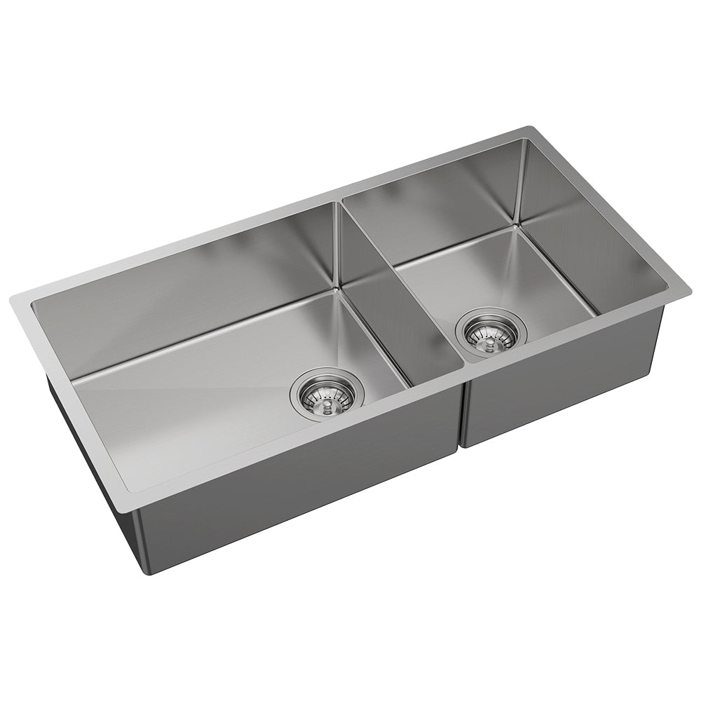 FIENZA HANA DOUBLE BOWL KITCHEN SINK STAINLESS STEEL 892MM