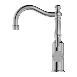 NERO YORK BASIN MIXER WITH METAL LEVER 265MM CHROME