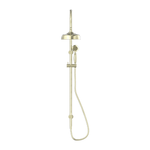 NERO YORK TWIN SHOWER WITH METAL HAND SHOWER AGED BRASS