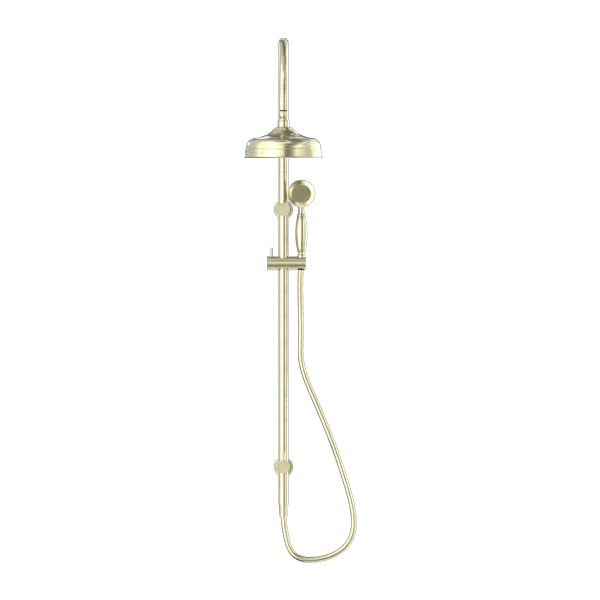 NERO YORK TWIN SHOWER WITH METAL HAND SHOWER AGED BRASS