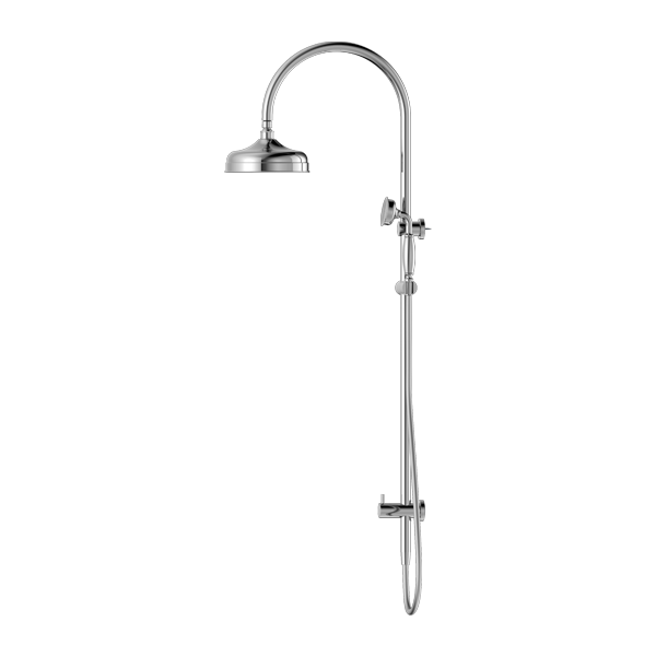 NERO YORK TWIN SHOWER WITH METAL HAND SHOWER CHROME