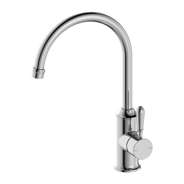 NERO YORK KITCHEN MIXER WITH METAL LEVER 347MM CHROME