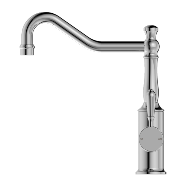 NERO YORK KITCHEN MIXER WITH METAL LEVER 265MM CHROME