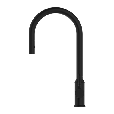 NERO YORK SPRAY PULL OUT SINK MIXER METAL LEVER 457MM MATTE BLACK