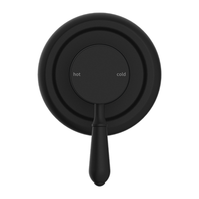NERO YORK SHOWER MIXER WITH METAL LEVER 100MM MATTE BLACK