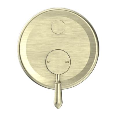 NERO YORK SHOWER MIXER DIVERTER WITH METAL LEVER 160MM AGED BRASS