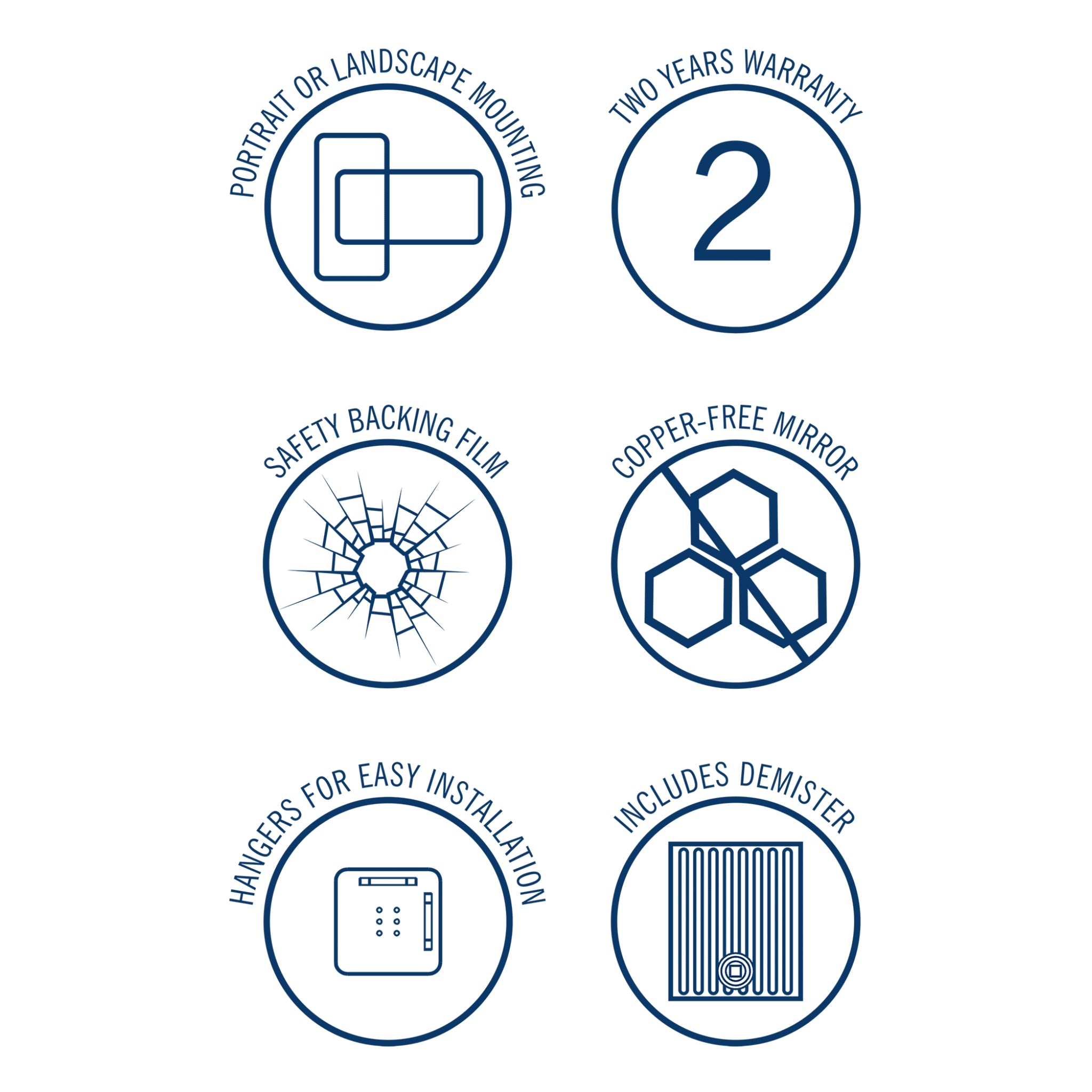 THERMOGROUP ABLAZE RECTANGLE SANDBLASTED BORDER WITH DEMISTER 900X1500MM