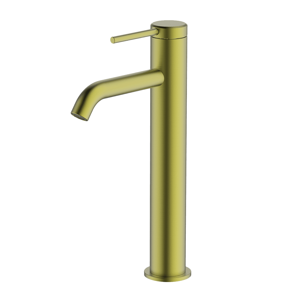 GARETH ASHTON POCO TALL BASIN MIXER BRUSHED BRASS
