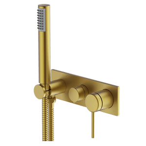 GARETH ASHTON POCO WALL SHOWER SYSTEM SET BRUSHED BRASS